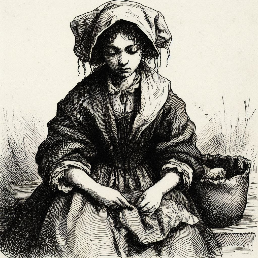 An artist's impression of how Alice Schofield, the Accused Witch of Castleton may have looked.